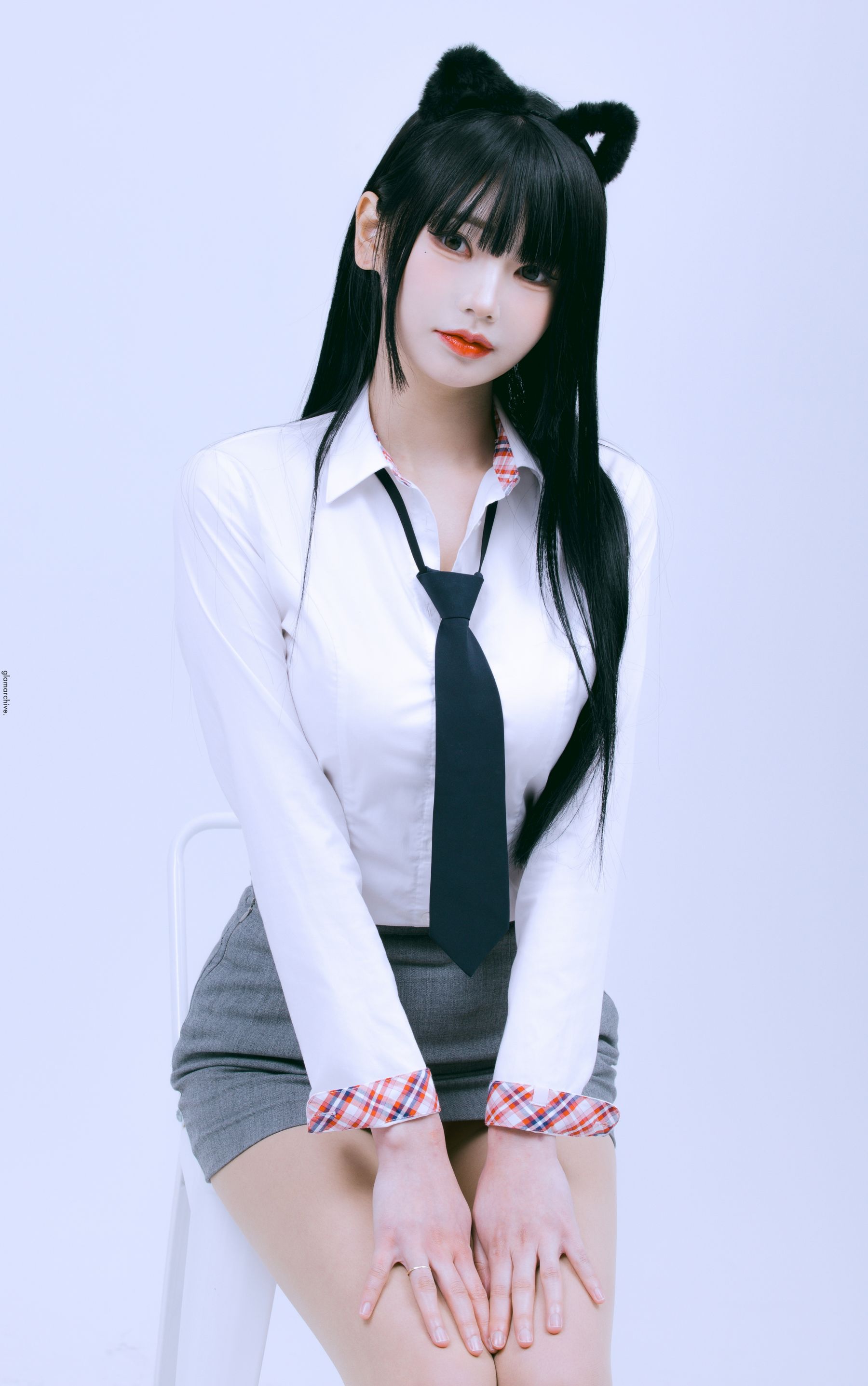 GlamARchive模特Yume肉色丝袜猫女郎装扮性感写真-御萝部落-小爱·美女部落